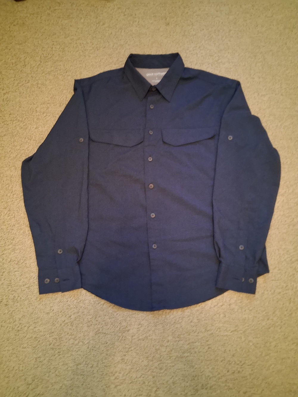 Great Northwest  Dark Blue Button-Up Shirt L Made In Bangladesh